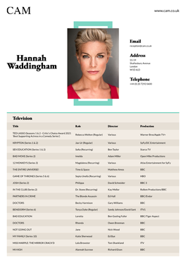 HANNAH WADDINGHAM Headliner Hippodrome Casino London Club 11