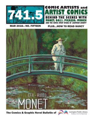 ARTIST COMICS BEHIND the SCENES with 741.5 MONET, DALI, PICASSO, MUNCH Jeff and the COMIC STRIP STARS of CARTOON COUNTY Lemire MAR 2018— NO