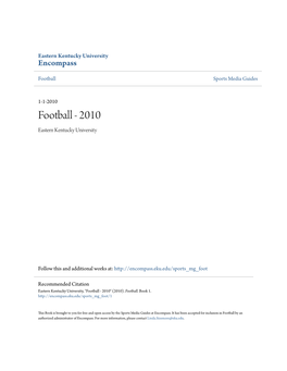 Football Sports Media Guides