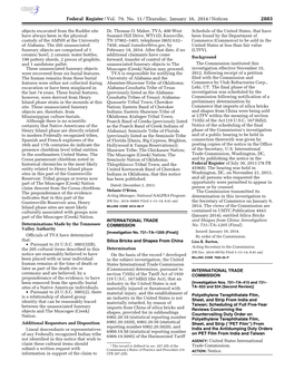 Federal Register/Vol. 79, No. 11/Thursday, January 16, 2014