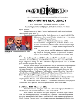 Dean Smith's Real Legacy