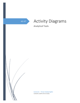 Activity Diagrams Analytical Tools