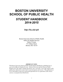 Boston University Code of Student Responsibilities