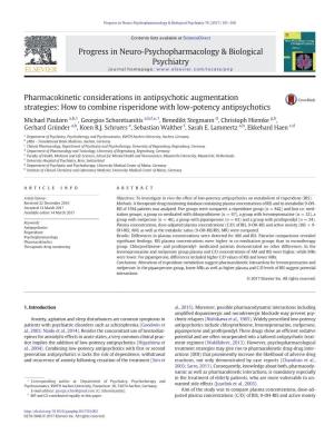 Pharmacokinetic Considerations in Antipsychotic Augmentation Strategies: How to Combine Risperidone with Low-Potency Antipsychotics