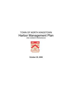 TOWN of NORTH KINGSTOWN Harbor Management Plan and HARBOR ORDINANCES