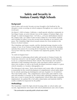 Safety and Security in Ventura County High Schools