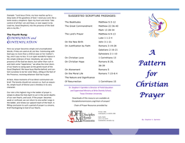 A Pattern for Christian Prayer