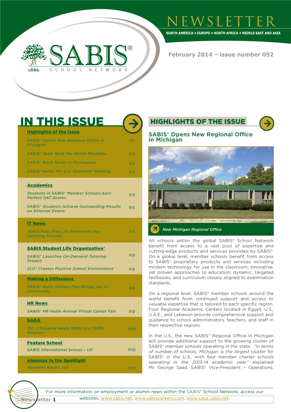 SABIS ® Newsletter