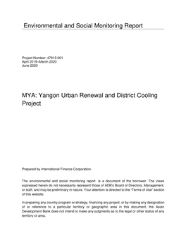 Yangon Urban Renewal and District Cooling Project