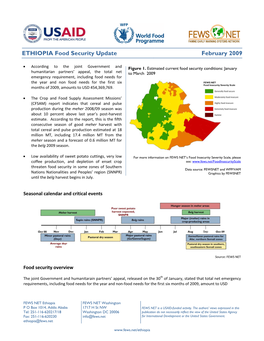 ETHIOPIA Food Security Update February 2009