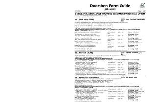 Doomben Form Guide
