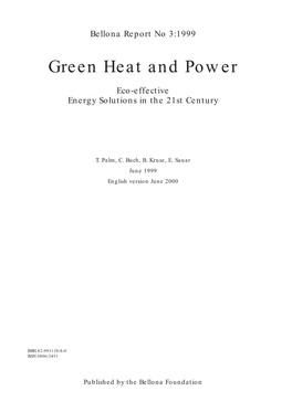 Green Heat and Power