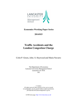 Traffic Accidents and the London Congestion Charge