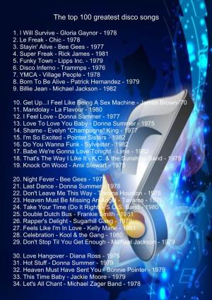 The Top 100 Greatest Disco Songs