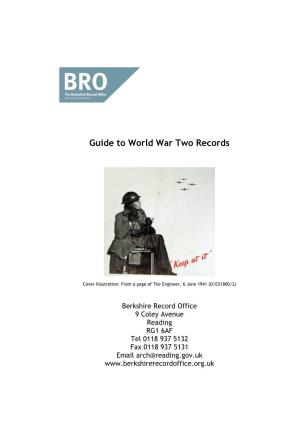 World War Two Source Guide