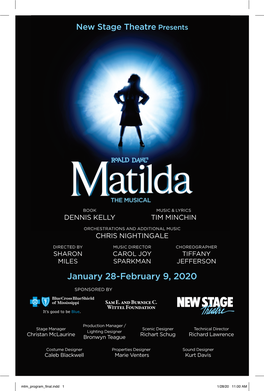 Matilda the Musical Playbill