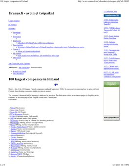 100 Largest Companies in Fi