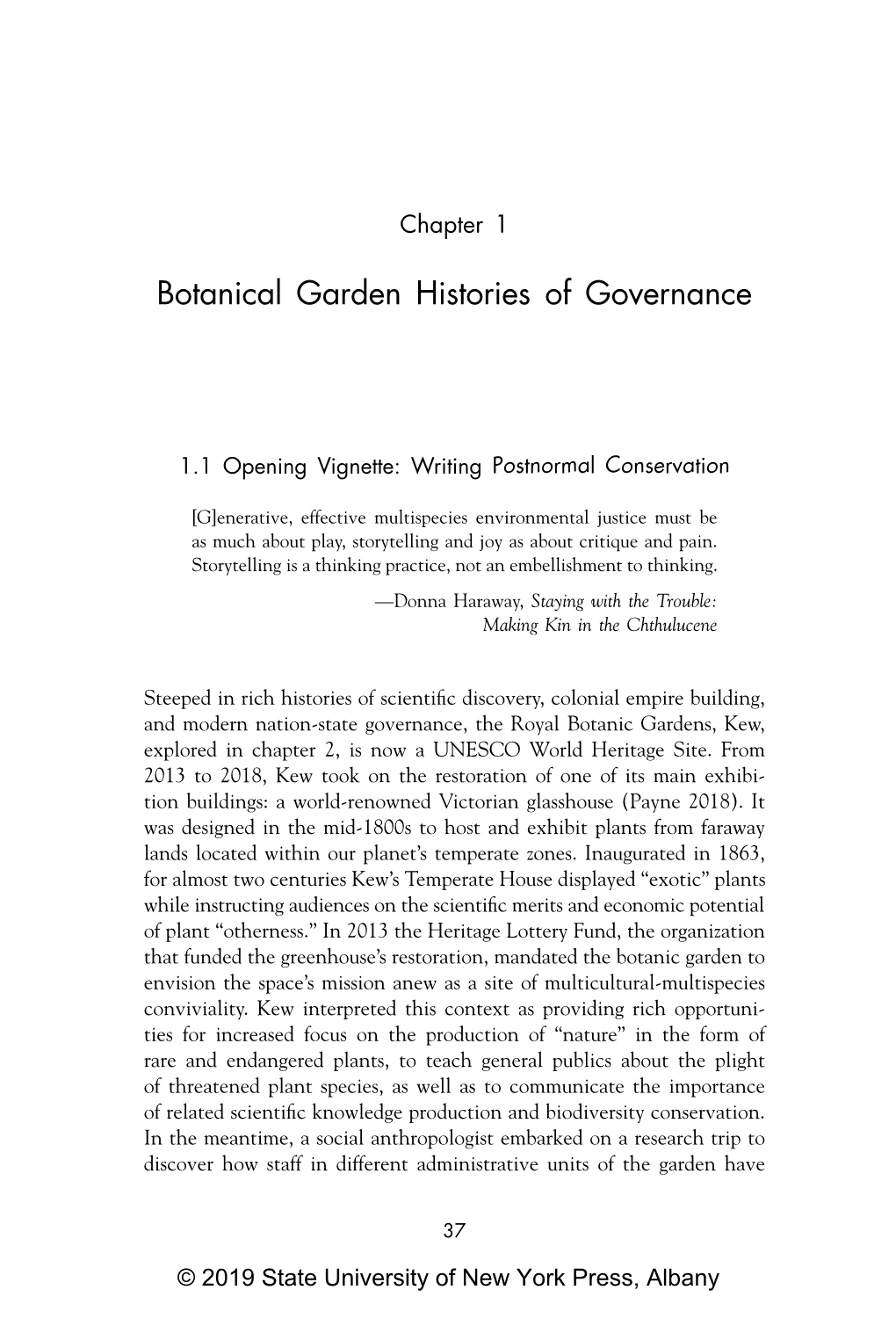 Botanical Garden Histories of Governance