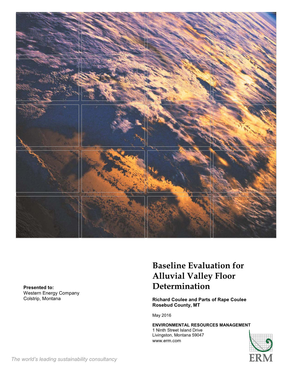 Baseline Evaluation for Alluvial Valley Floor Determination