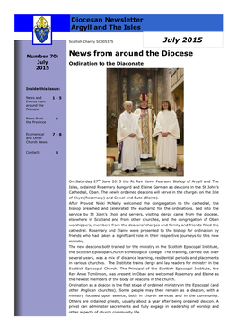 News from Around the Diocese July 2015