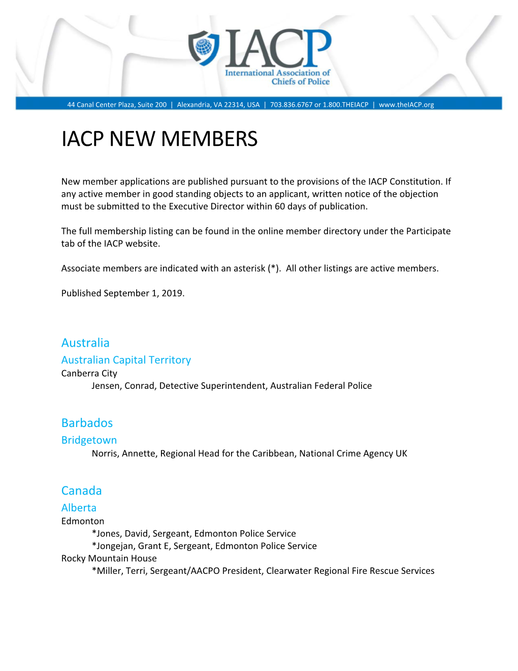 Iacp New Members