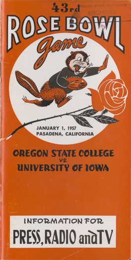 Download the 1957 Rose Bowl Media Guide Published by Oregon State
