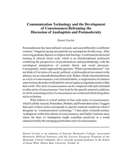Communication Technology and The