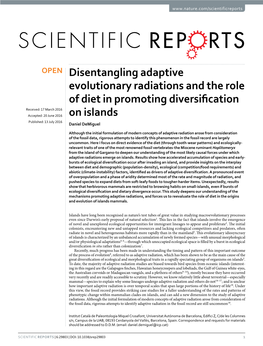 Disentangling Adaptive Evolutionary Radiations and the Role of Diet In