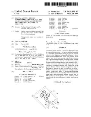 United States Patent (10) Patent No.: US 7.019,695 B2 Cohen (45) Date of Patent: *Mar