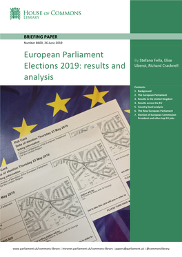 European Parliament Elections 2019: Results and Analysis