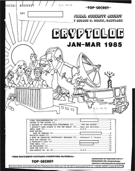 IBCE~L1ul!Jc1l!JI] JAN-MAR 1985