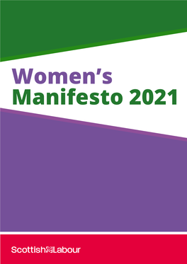 Scottish Labour Women's Manifesto
