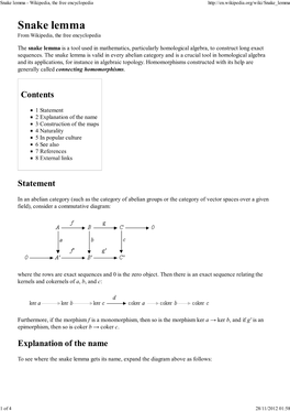 Snake Lemma - Wikipedia, the Free Encyclopedia