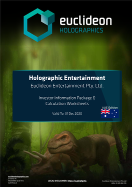 Holographic Entertainment Euclideon Entertainment Pty