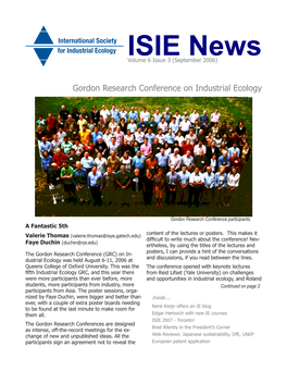 ISIE News Volume 6 Issue 3 (September 2006)