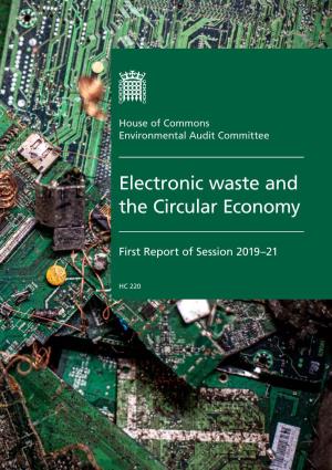 Electronic Waste and the Circular Economy