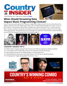 When Should Streaming Data Impact Music Programming Choices?