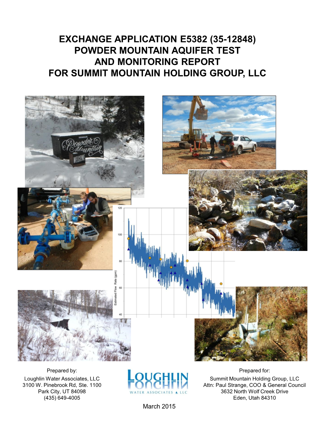 Powder Mountain Aquifer Test and Monitoring Report for Summit Mountain Holding Group, Llc