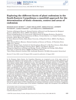 Exploring the Different Facets of Plant Endemism in the South-Eastern Carpathians