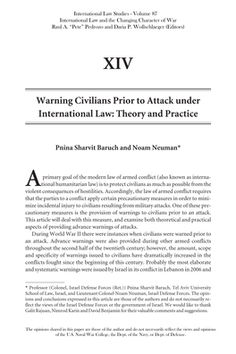 Warning Civilians Prior to Attack Under International Law: Theory and Practice