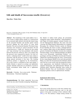 Life and Death of Saccocoma Tenella (GOLDFUSS)
