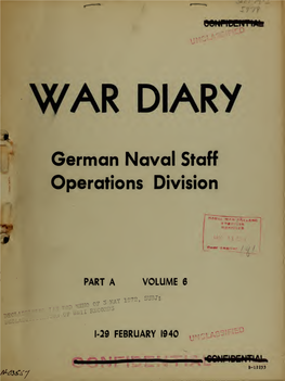 War Diary : German Naval Staff Operations Division
