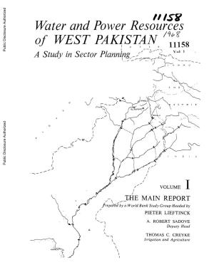 Water and Power Resources of West Pakistan