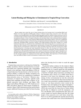 Latent Heating and Mixing Due to Entrainment in Tropical Deep Convection