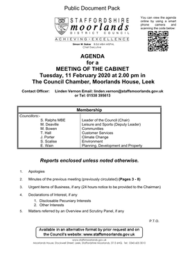 (Public Pack)Agenda Document for Cabinet, 11/02/2020 14:00