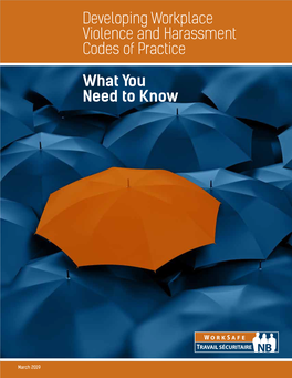 What You Need to Know Developing Workplace Violence and Harassment Codes of Practice