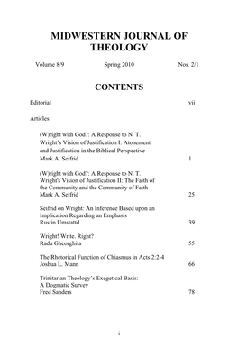 Midwestern Journal of Theology