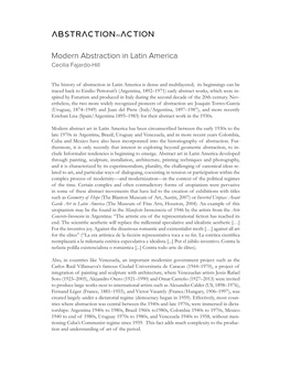 Modern Abstraction in Latin America Cecilia Fajardo-Hill