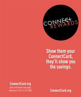 Show Them Your Connectcard, They'll Show You the Savings