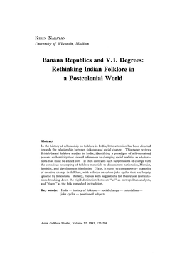 Rethinking Indian Folklore in a Postcolonial World